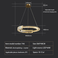 Modern K9 crystal chandelier for elegant interior decor