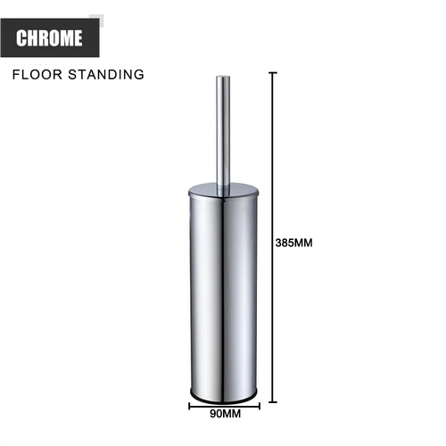 Durable stainless steel wall-mounted toilet brush holder