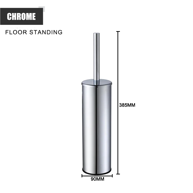 Durable stainless steel wall-mounted toilet brush holder