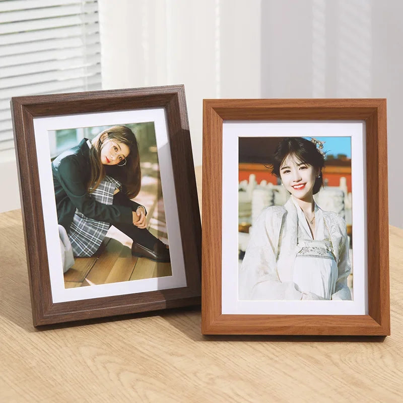 Minimalist wooden photo frame for interior decor and gifts