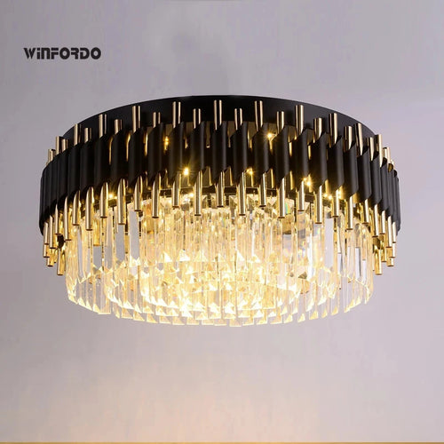 Luxury modern crystal LED chandelier decorative lighting - vue 2 sur 9