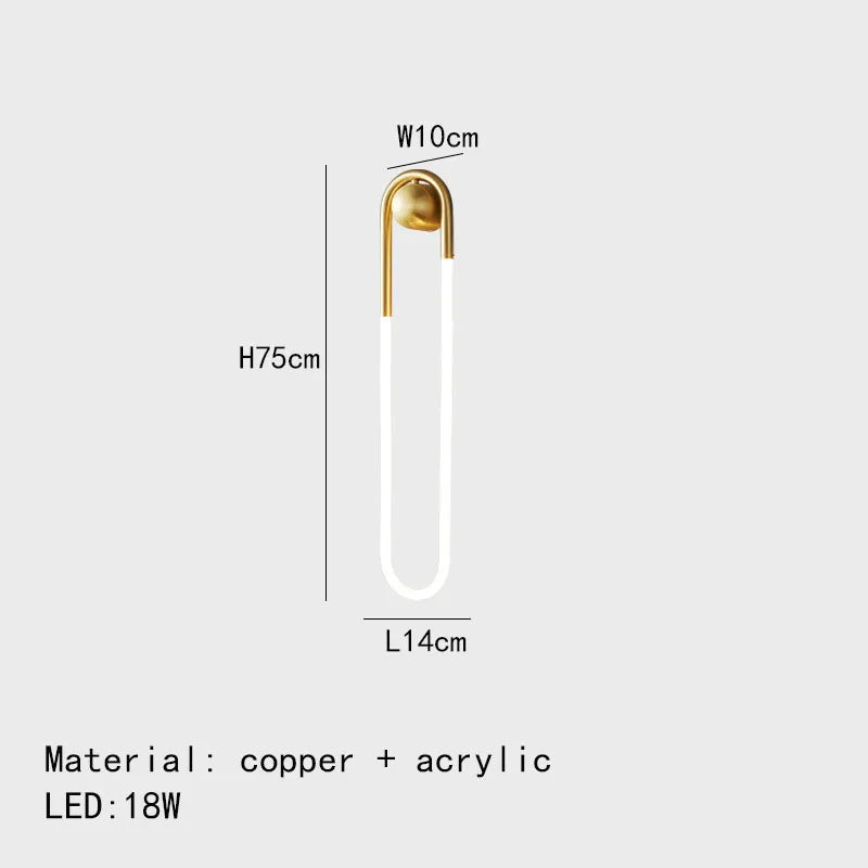 Minimalist ellipse wall light with three light colours - vue 9 sur 10