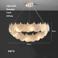 Minimalist retro glass chandelier for elegant decor
