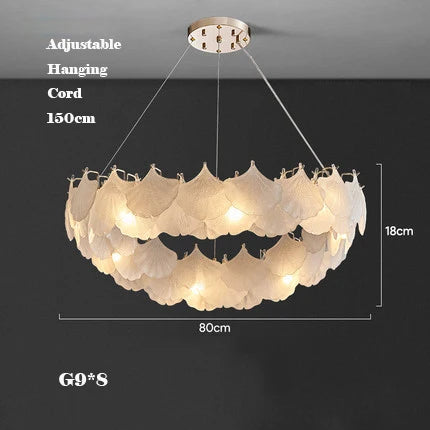 Minimalist retro glass chandelier for interior decoration