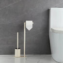Stainless steel toilet brush with removable holder