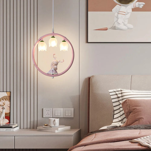 Cute pendant light for modern little girl's bedroom - vue 4 sur 12