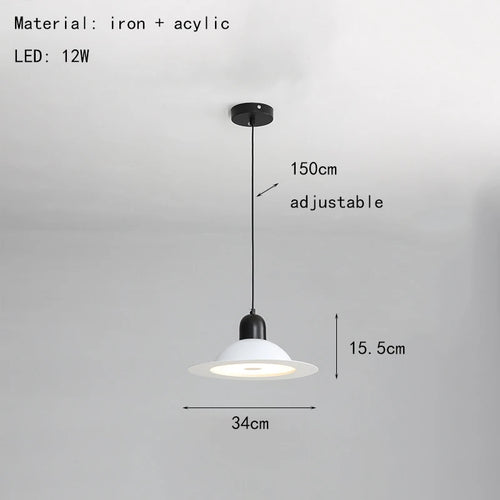 Adjustable wire metal LED pendant light - vue 11 sur 17