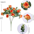 Artificial rose bouquet with eucalyptus and decorative peony