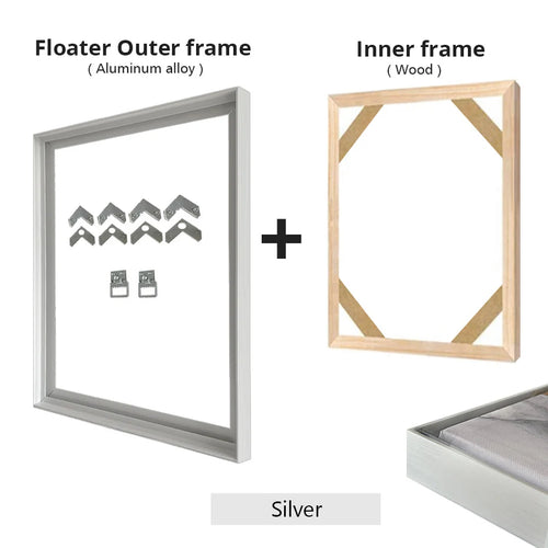 Metal floating frame kit for wall art - vue 13 sur 12