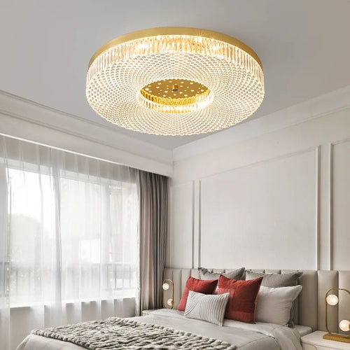 Modern LED ceiling light with creative acrylic design for indoor use - vue 4 sur 10