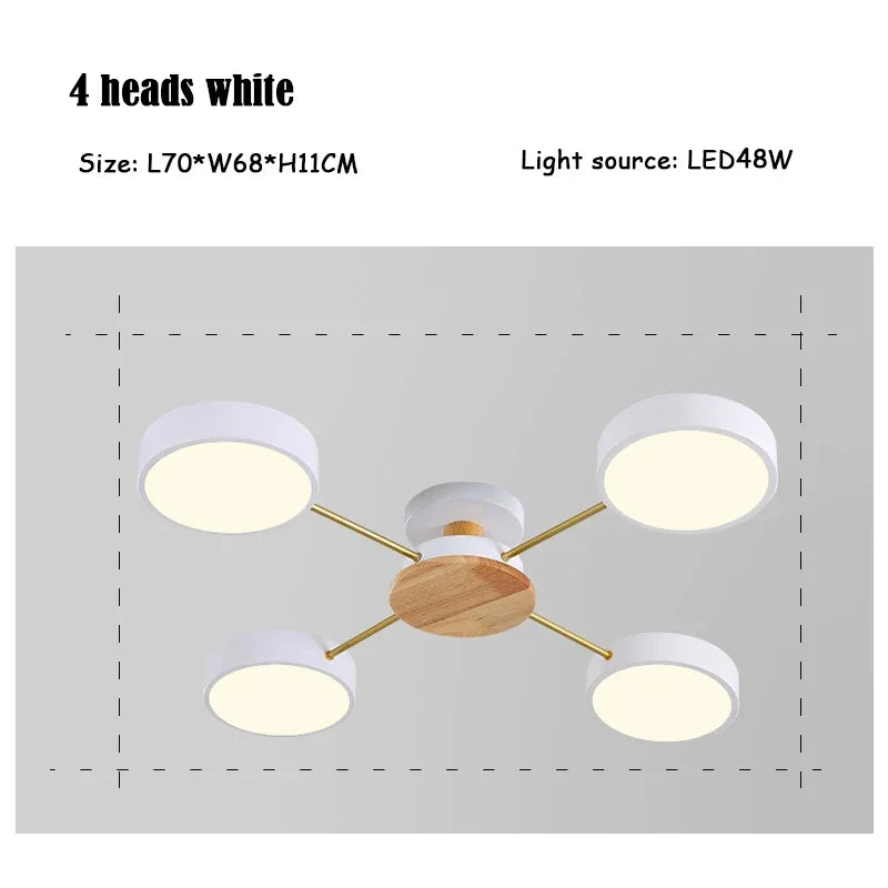 Modern creative LED ceiling light for interior decoration - vue 14 sur 25