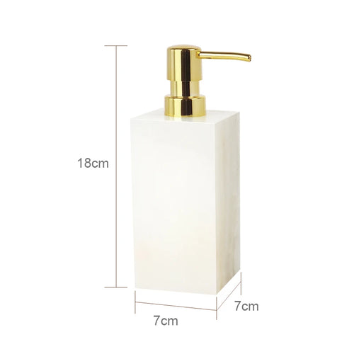 luxury natural marble bathroom accessory set - vue 17 sur 23