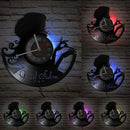 vinyl wall clock for nail and beauty salon