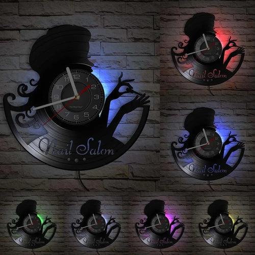 vinyl wall clock for nail and beauty salon - vue 24 sur 31