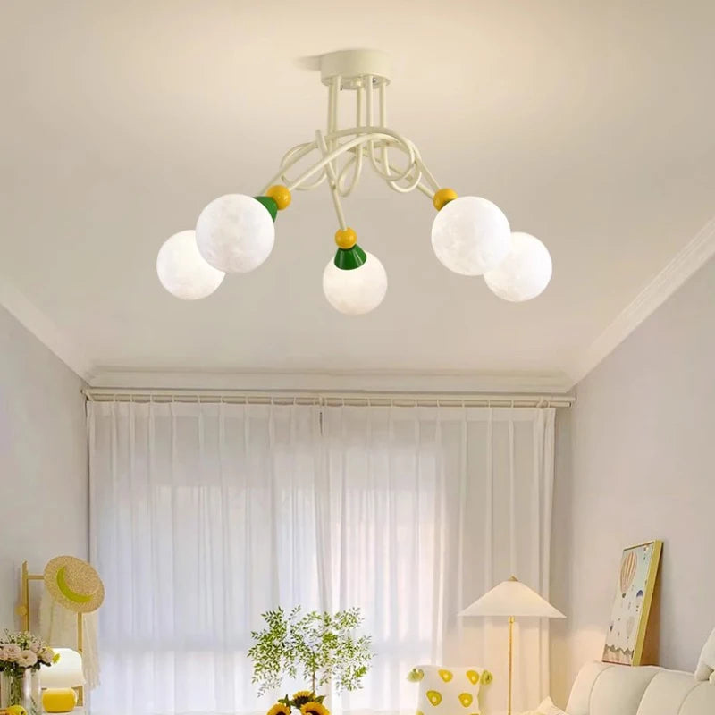 Colourful nordic chandelier for modern and simple children's room