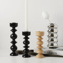 Wooden candle holder for nordic table decoration