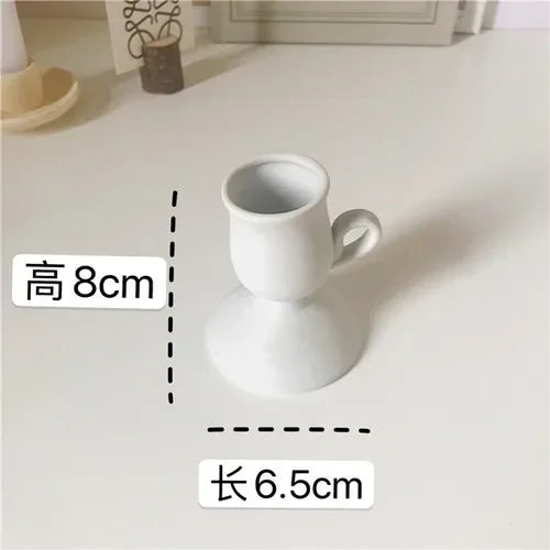 ceramic candlestick for decoration and jewelry holder - vue 7 sur 15