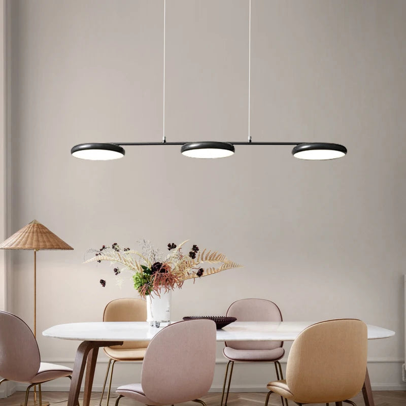 Modern black copper LED chandelier for elegant interiors