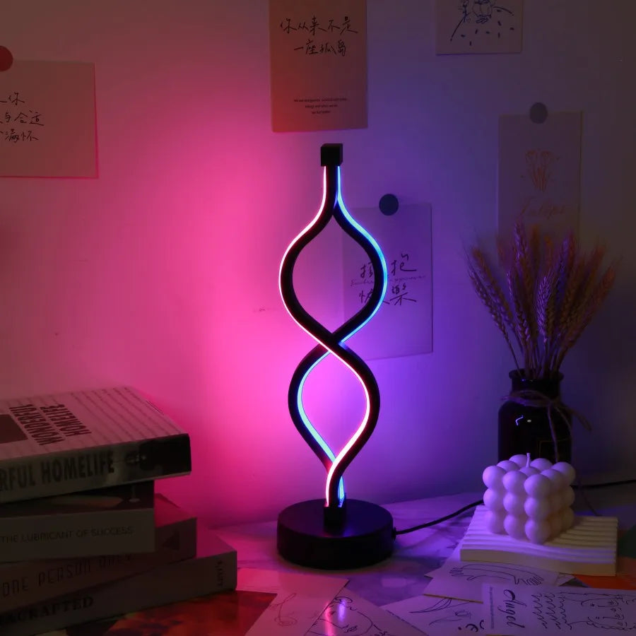 Creative USB twist desk lamp for decoration