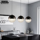 Nordic chequered glass pendant light for modern decor