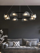 Creative glass and iron pendant light for interior decor