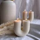 geometric u-shaped scented candles for home decor