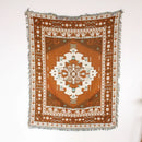 Bohemian landscape knit throw for sofa living room picnic