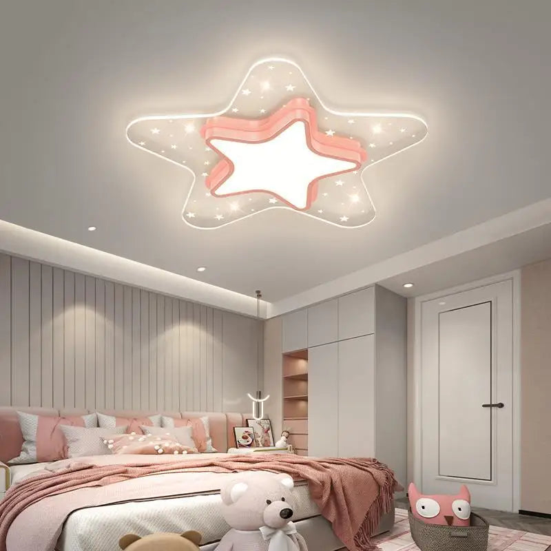 Starry sky ceiling light for children's bedroom nordic warm decor - vue 3 sur 12