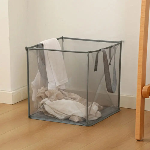 panier à linge pliable grande capacité avec poignées - vue 10 sur 12