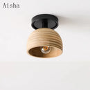 Retro wooden ceiling light in American style for interior decoration