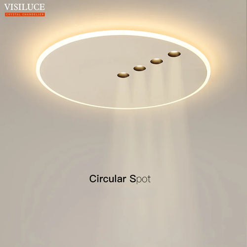 Minimalist round LED dimmable ceiling light for indoor use