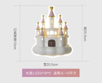 princess castle bedside lamp for children creative and protective design