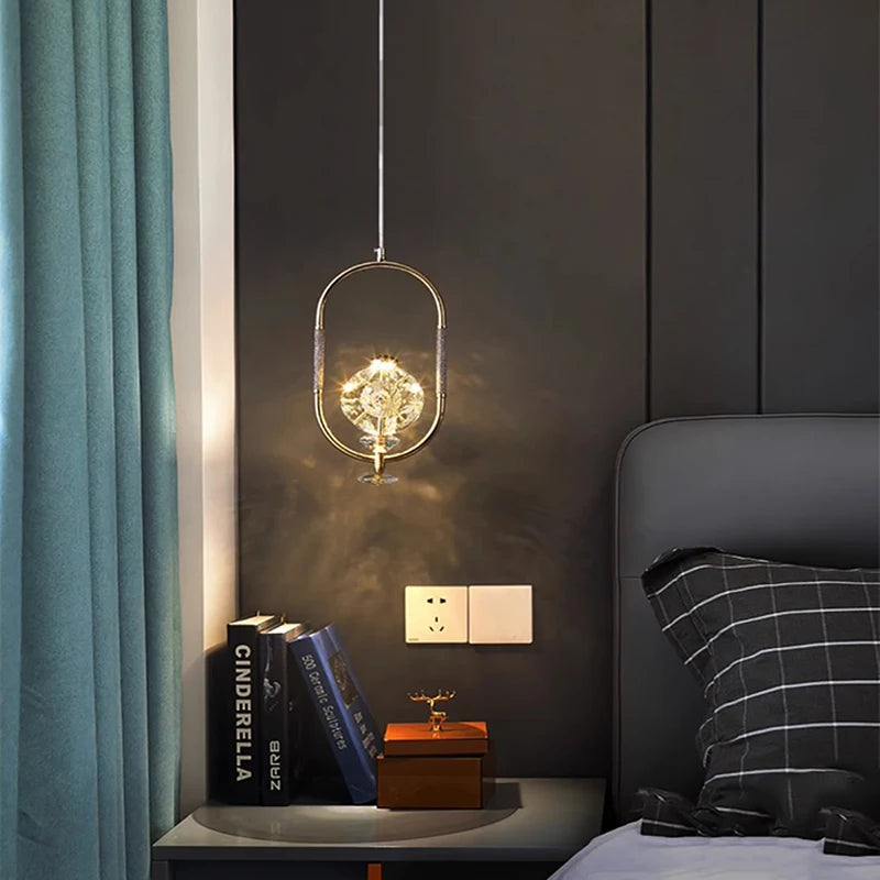 Art Deco crystal pendant light elegant lighting for modern interiors - vue 3 sur 30