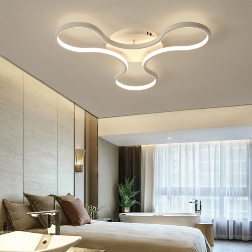 Modern creative aluminium LED chandelier for restaurant or bar - vue 5 sur 11