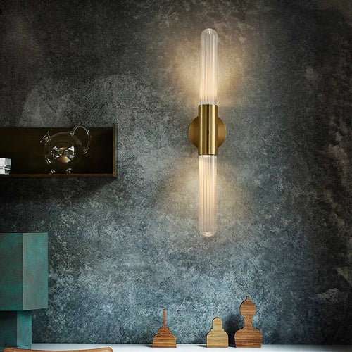 Modern glass wall light minimalist metal lighting - vue 4 sur 8