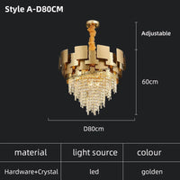 Modern rectangular crystal chandelier for an elegant interior
