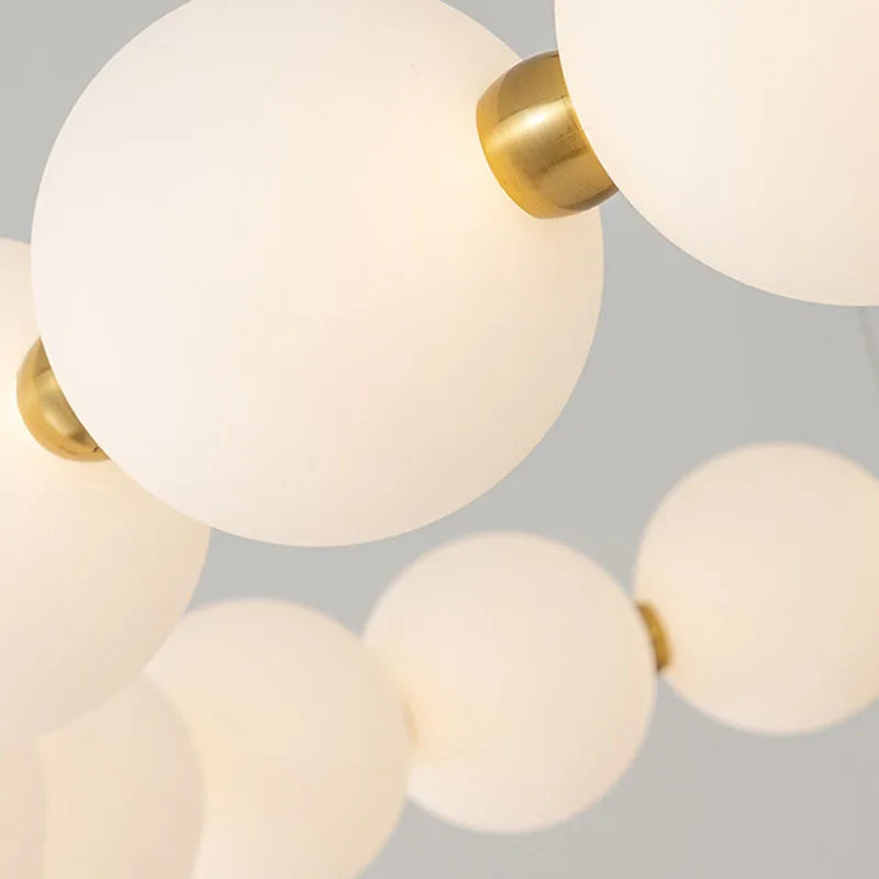 suspension en laiton design nordique led réglable - vue 4 sur 12