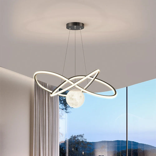 Modern aluminium pendant light for elegant interior decor - vue 2 sur 10