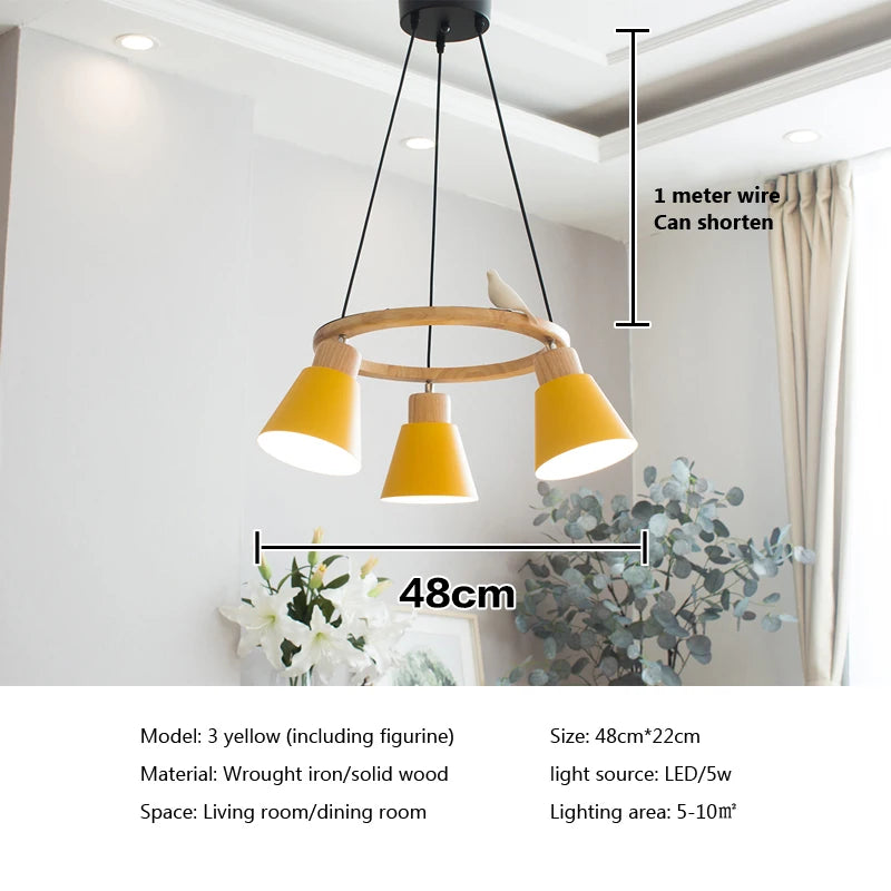 Macaron modern Nordic pendant lamp - vue 11 sur 18