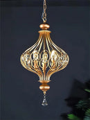 Vintage crystal pendant light for elegant retro style