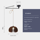 Modern creative LED chandelier with artistic retractable wooden arm