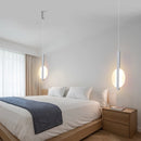 Modern geometric LED acrylic moon pendant light
