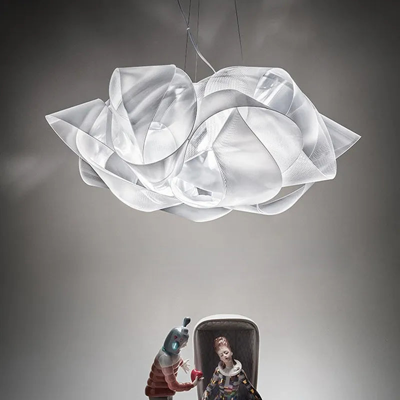 Slamp Italian Fabula white flower pendant light