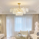 Luxury style glass chandelier for elegant interiors