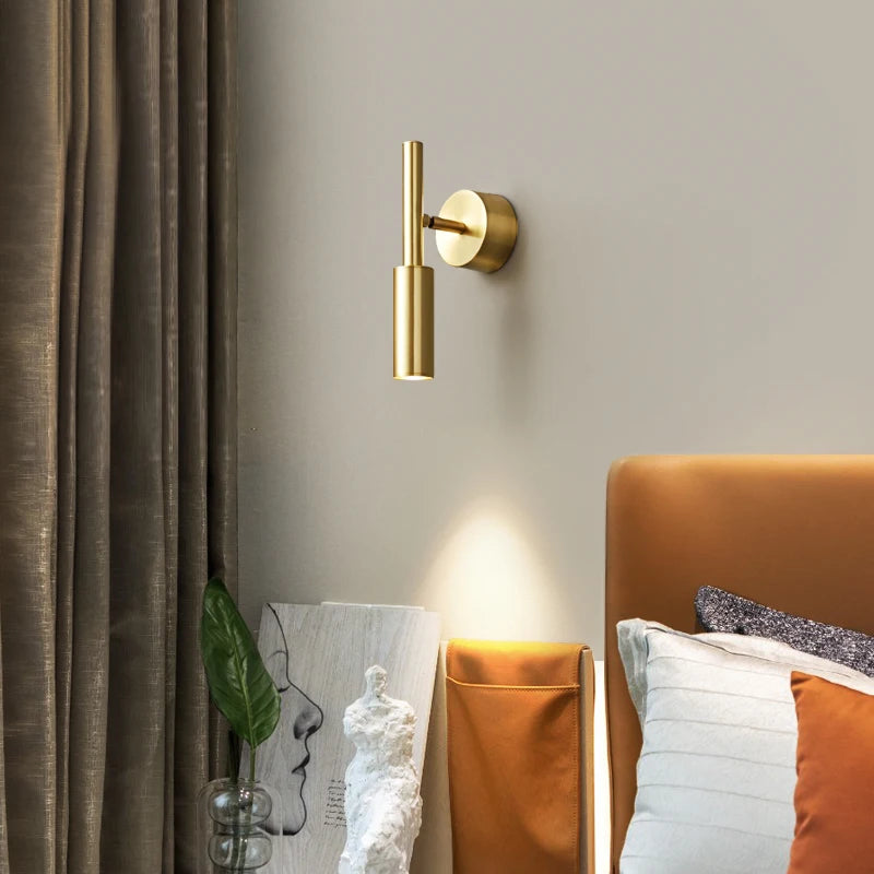 Industrial copper bedside lamp with creative design for reading - vue 3 sur 8