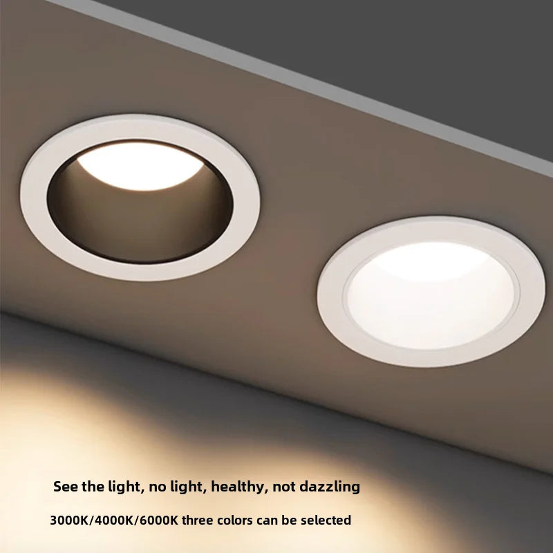 Designer recessed spotlight for modern indoor lighting