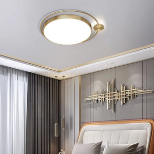 Modern brass chandelier with LED
