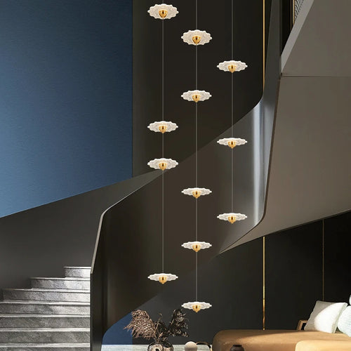 Modern LED chandelier for decorative indoor lighting - vue 2 sur 26