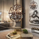 Retro American loft style crystal chandelier for bar or restaurant