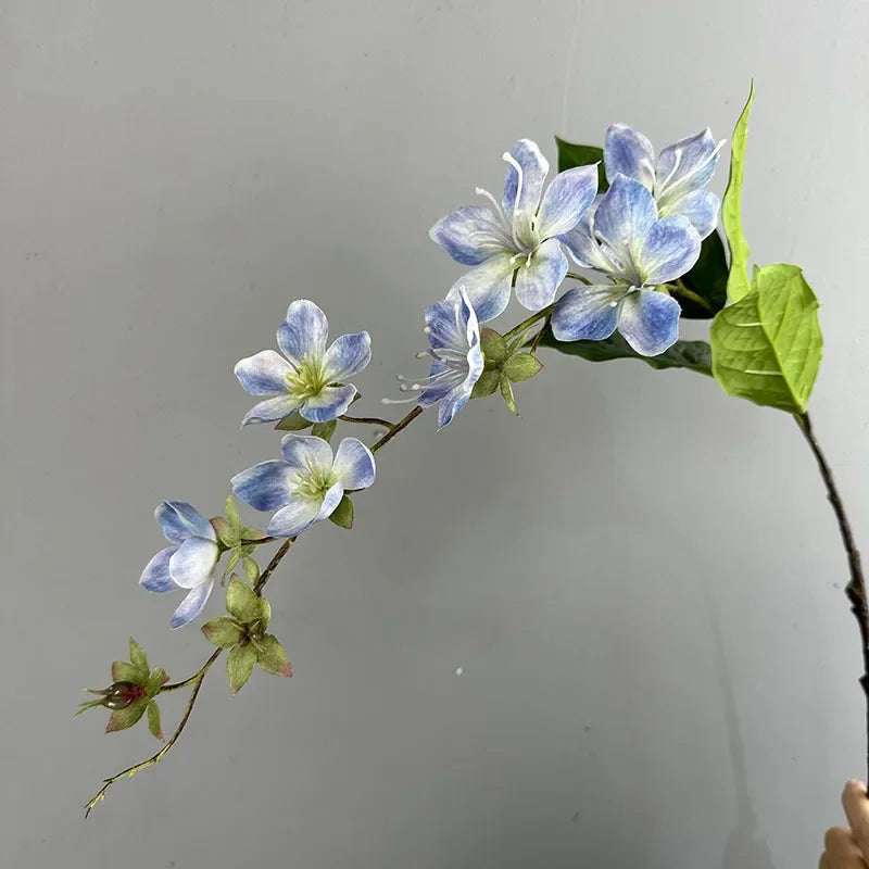 Artificial silk jasmine branch for festive decoration - vue 10 sur 12
